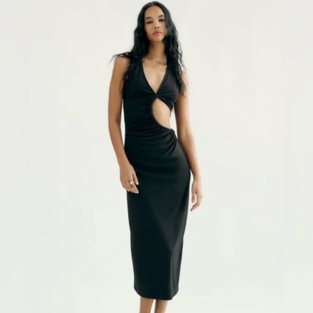 Zara twist cut out dress